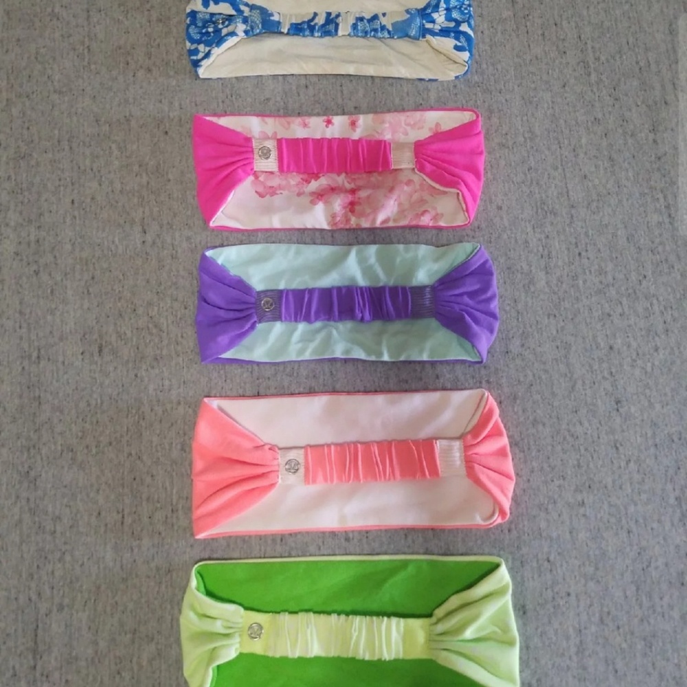 EUC Lot of 5 Lululemon Bangbuster Headbands